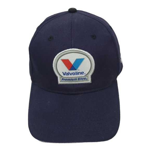 Valvoline Logo Patch Cummins Strapback Cap Trucker Baseball Hat Otto Blue - Picture 1 of 15